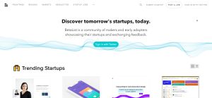 Betalist - Discover and get early access to tomorrow's startups - front page