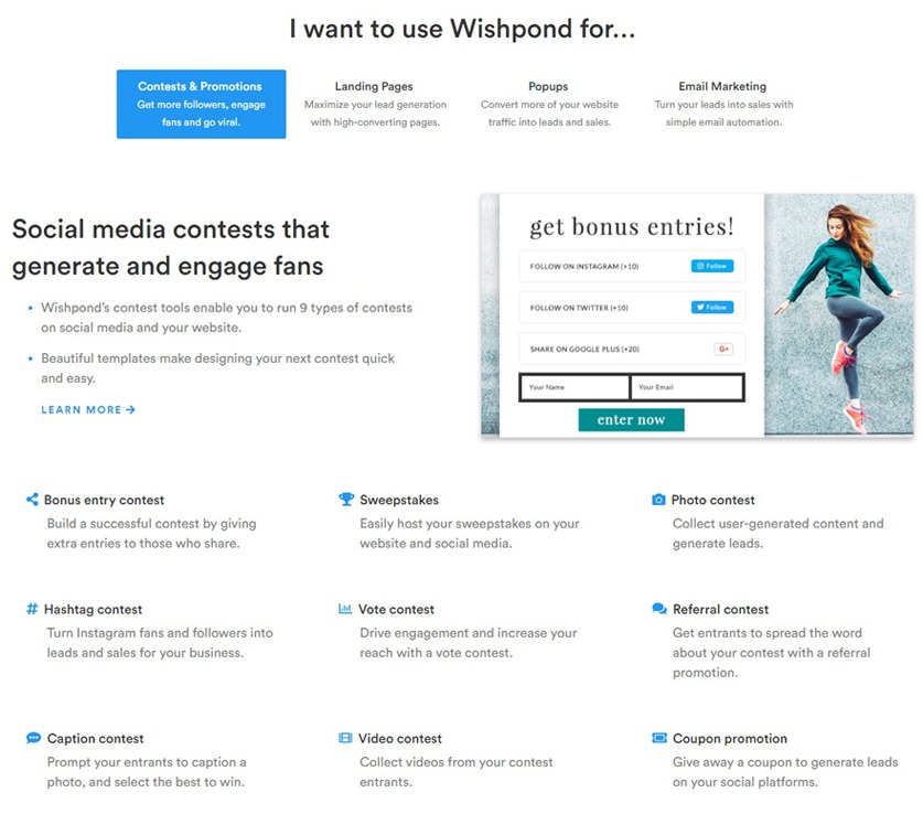 Wishpond screenshot - Viral marketing referral marketing - StartupDevKit