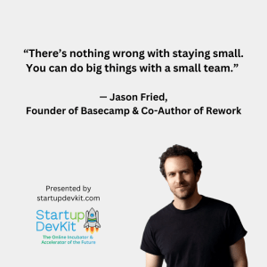 Jason Fried - “There’s nothing wrong with staying small. You can do big things with a small team.” — Jason Fried, founder of Basecamp and co-author of Rework