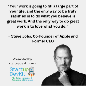 Steve jobs startup quote